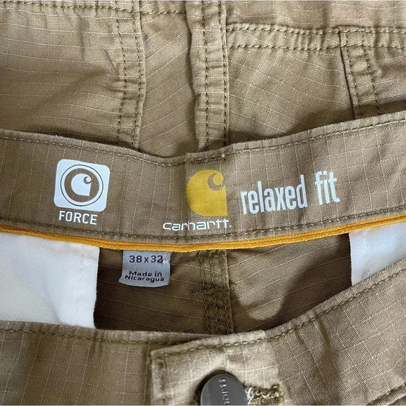 Carhartt Force Tappen Cargo Pants rip stop for Men in Yukon Size Waist 38 - Picture 7 of 9